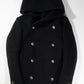 Balmain AW15 Hooded Wool Coat
