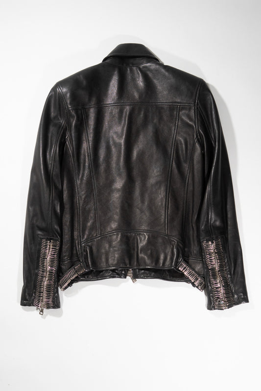 Balmain SS11 Safety Pin Leather Jacket