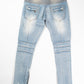Balmain SS11 Eagle Coin Biker Denim