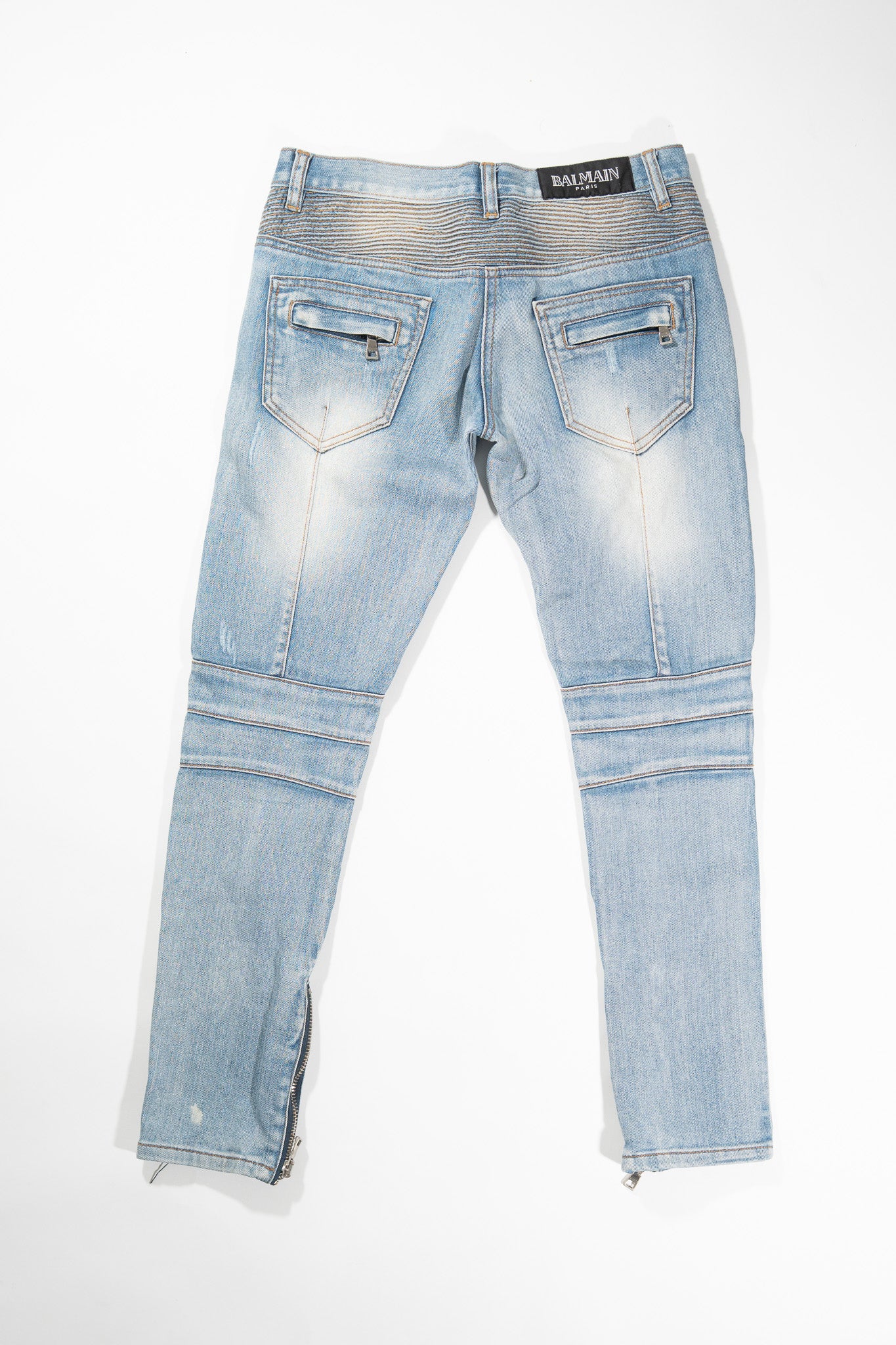 Balmain SS11 Eagle Coin Biker Denim
