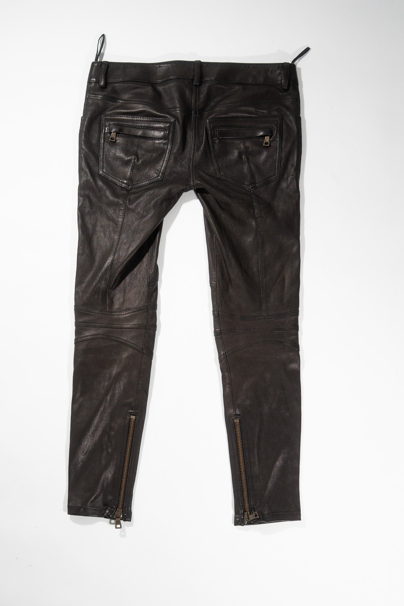 Balmain SS12 Leather Biker Pants