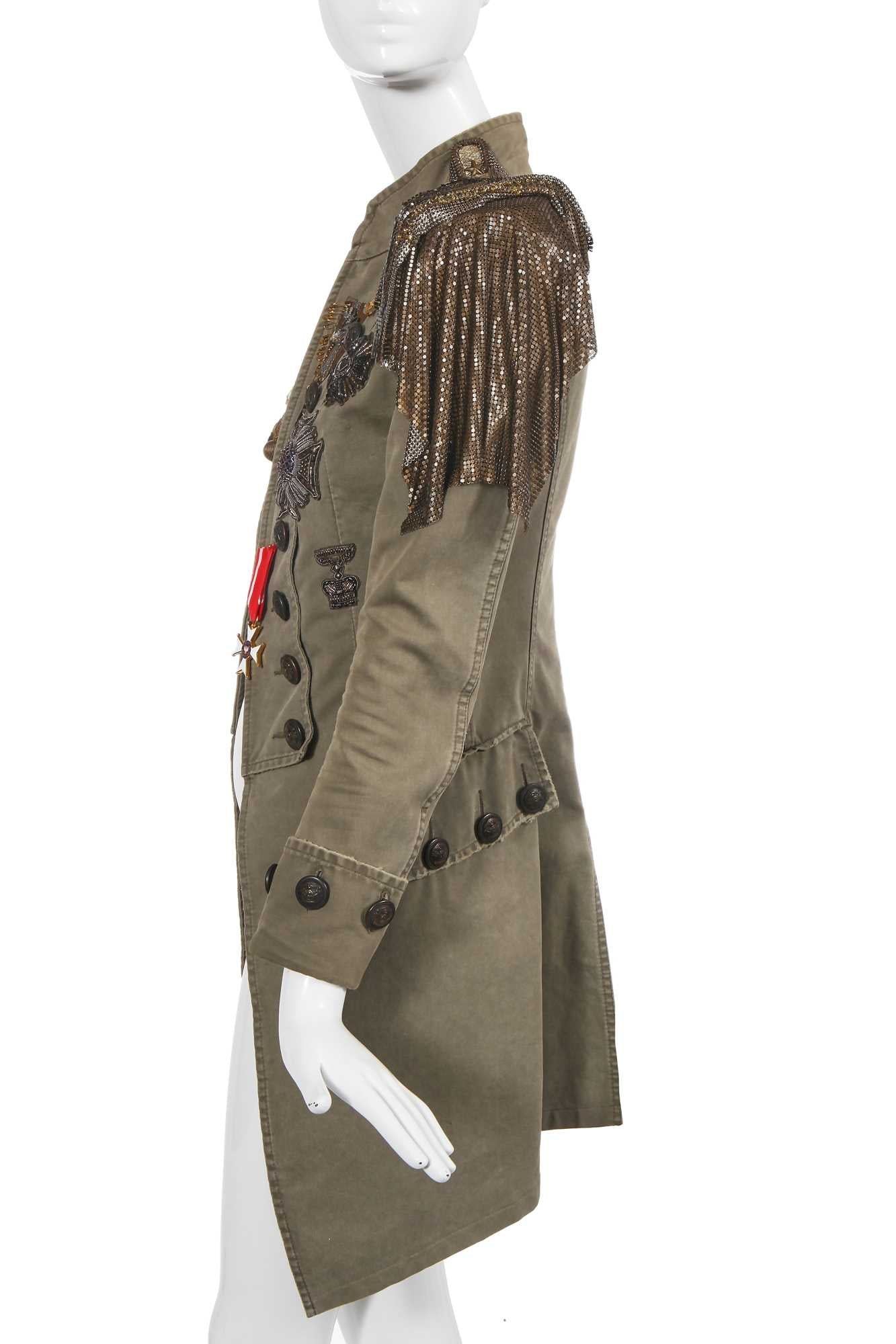 Balmain SS10 Runway Chainmail Military Coat