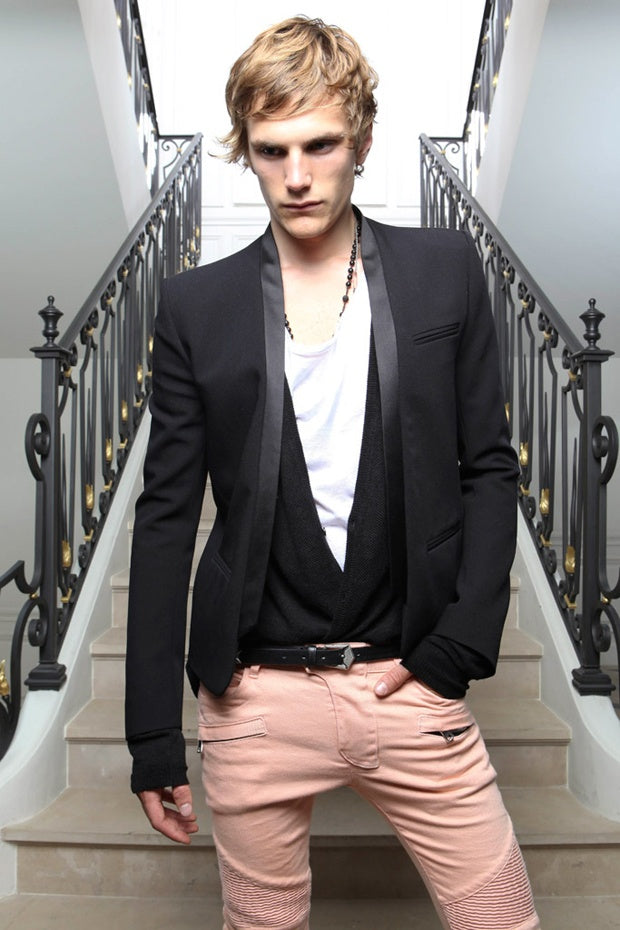 Balmain SS12 Pink Biker Denim